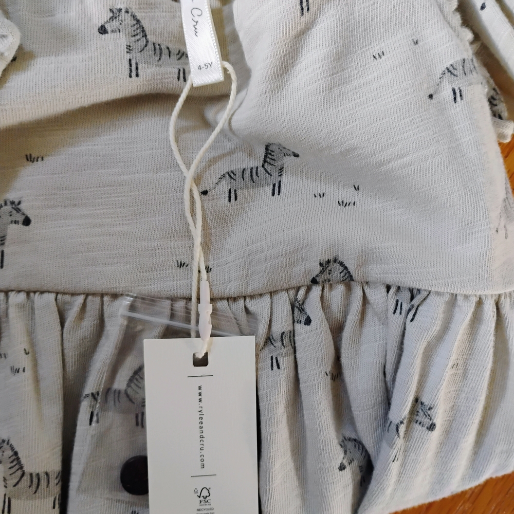 Rylee + Cru Cream Sundress with Square Neck and Cap Sleeves - Picture 4 of 4